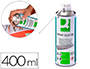 VAPORISATEUR Q-CONNECT DPOUSSIRANT UNIVERSEL GAZ SEC SANS HFC COLOGIQUE AROSOL 400ML