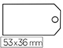 TIQUETTE  FIL APLI AGIPA 36X53MM CARTONNETTE BLANCHE FIL BLANC COTON PAQUET 100 UNITS