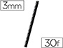 BAGUETTE RELIER EXACOMPTA SERODO DCOUPE ARRONDIE FACILITE INSERTION 30F PAISSEUR 3MM LONGUEUR 297MM NOIR BOTE 25U