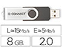 CL USB Q-CONNECT 2.0 8GB VITESSE LECTURE 15MB/S CRITURE 5MB/S CAPUCHON ROTATIF