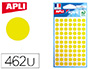 PASTILLE ADHSIVE APLI AGIPA DIAMTRE 8 MM COLORIS JAUNE POCHETTE 462 UNITS