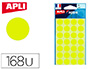 PASTILLE ADHSIVE APLI AGIPA DIAMTRE 15MM COLORIS JAUNE POCHETTE 168 UNITS
