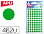 PASTILLE ADHSIVE APLI AGIPA DIAMTRE 8 MM COLORIS VERT POCHETTE 462 UNITS