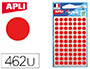 PASTILLE ADHSIVE APLI AGIPA DIAMTRE 8 MM COLORIS ROUGE POCHETTE 462 UNITS