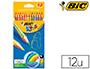 CRAYON COULEUR BIC KIDS TROPICOLORS 2 175MM MINE RSISTANTE PIGMENTE LARGE PALETTE COLORIS VIFS TUI CARTON 12 UNITS