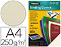 COUVERTURE FELLOWES GRAIN CUIR 250G FORMAT A4 COLORIS IVOIRE PAQUET 100 UNITS
