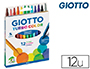 FEUTRE COLORIAGE GIOTTO TURBO COLOR ULTRA LONGUE DURE POINTE BLOQUE POLYESTER INDFORMABLE TUI ACCROCHABLE 12 UNITS
