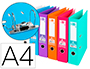 CLASSEUR LEVIER LIDERPAPEL A4 DOCUMENTA CARTON REMBORD 1,9MM DOS 75MM RADO MTALLIQUE COLORIS ASSORTIS TRENDING