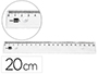 REGLE LIDERPAPEL PLASTIQUE INCASSABLE TRANSPARENT 20 CM