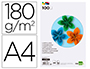 PAPIER CARTONN LIDERPAPEL A4 180G/M2 10 COLORIS ASSORTIS PAQUET 100F