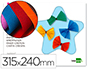 PAPIER CRPON LIDERPAPEL 34G/M2 FORMAT A4+ 240X315MM 10 COLORIS ASSORTIS BLOC 10 FEUILLES