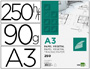 PAPIER VGTAL LIDERPAPEL CALQUE HAUTE TRANSPARENCE SURFACE RGULIRE SATINE 90G/M2 A3 297X420MM